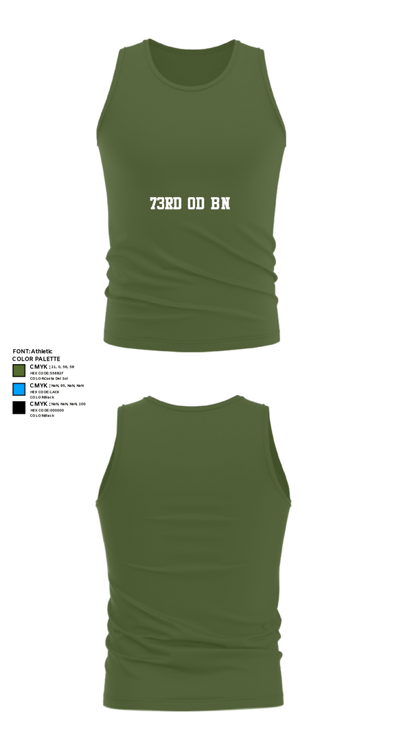 Tank Top, 73rd OD Bn, Army, Teamtime, Team time, sublimation, custom sports apparel, team uniforms, spirit wear, spiritwear, sports uniforms, custom shirts, team store, custom team store, fundraiser sports, apparel fundraiser