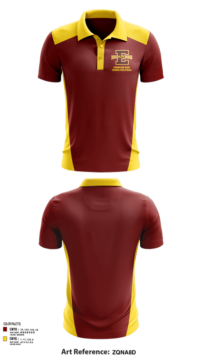 Enumclaw High School Volleyball 88836191 Short Sleeve Performance Polo - 124
