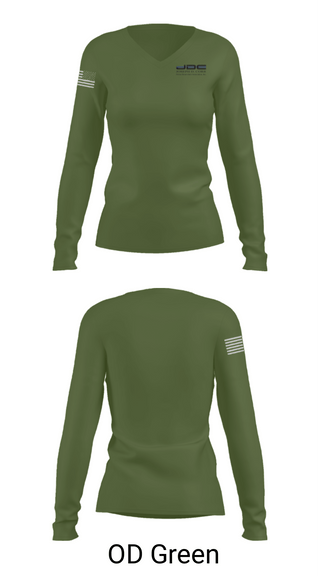 Womens Long Sleeve Vneck Shirt, JDC PBA, Police, Teamtime, Team time, sublimation, custom sports apparel, team uniforms, spirit wear, spiritwear, sports uniforms, custom shirts, team store, custom team store, fundraiser sports, apparel fundraiser