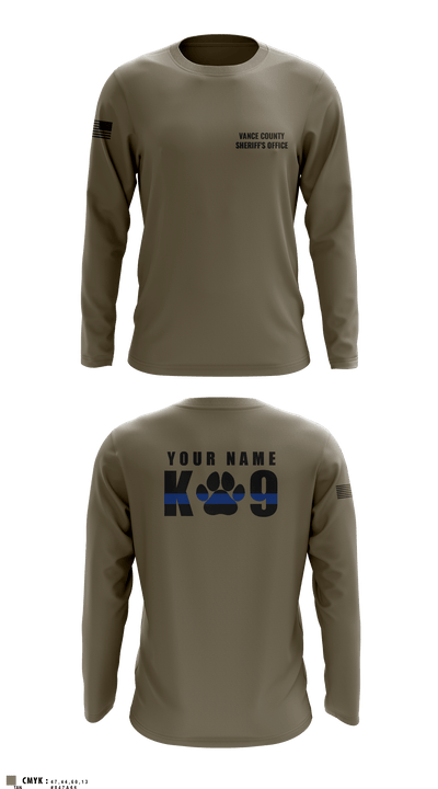 Vance County Sheriff's Office  K9 Unit 48237740 Long Sleeve Performance Shirt - 9