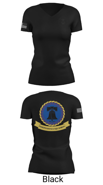 Independence Squadron 57298074 Women's Short Sleeve V-neck Shirt - 14