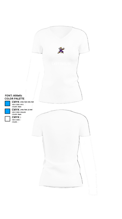 Lady Eagles 38011589 Women's Short Sleeve V-neck Shirt - 18
