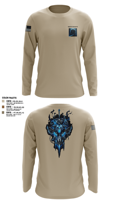 Death Knights 11109315 Long Sleeve Performance Shirt - 1