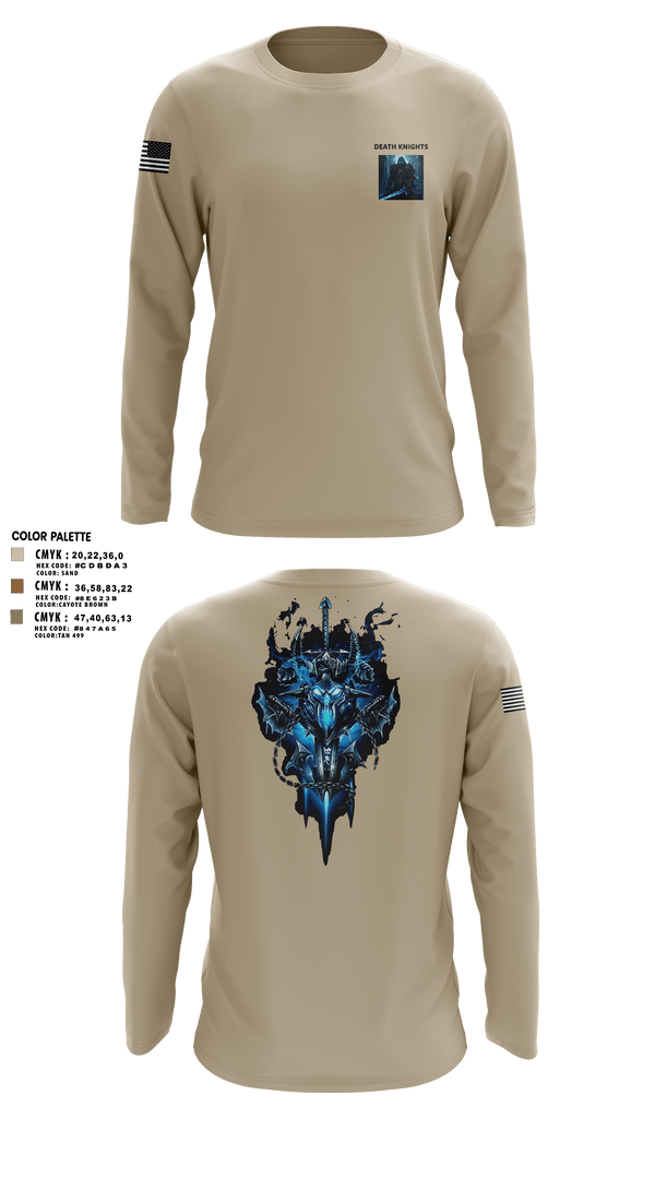 Long Sleeve Performance Shirt, Death Knights, Army, Teamtime, Team time, sublimation, custom sports apparel, team uniforms, spirit wear, spiritwear, sports uniforms, custom shirts, team store, custom team store, fundraiser sports, apparel fundraiser