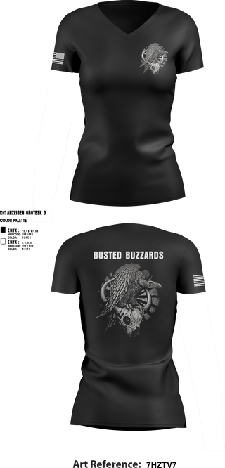 Women's Short Sleeve Vneck Shirt, CREW 3 BUSTED BUZZARDS, Army, Teamtime, Team time, sublimation, custom sports apparel, team uniforms, spirit wear, spiritwear, sports uniforms, custom shirts, team store, custom team store, fundraiser sports, apparel fundraiser