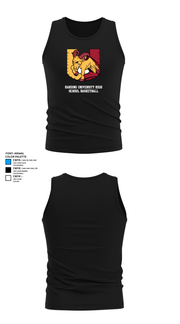 Tank Top, Harding University High School Basketball, Men's Basketball, Teamtime, Team time, sublimation, custom sports apparel, team uniforms, spirit wear, spiritwear, sports uniforms, custom shirts, team store, custom team store, fundraiser sports, apparel fundraiser