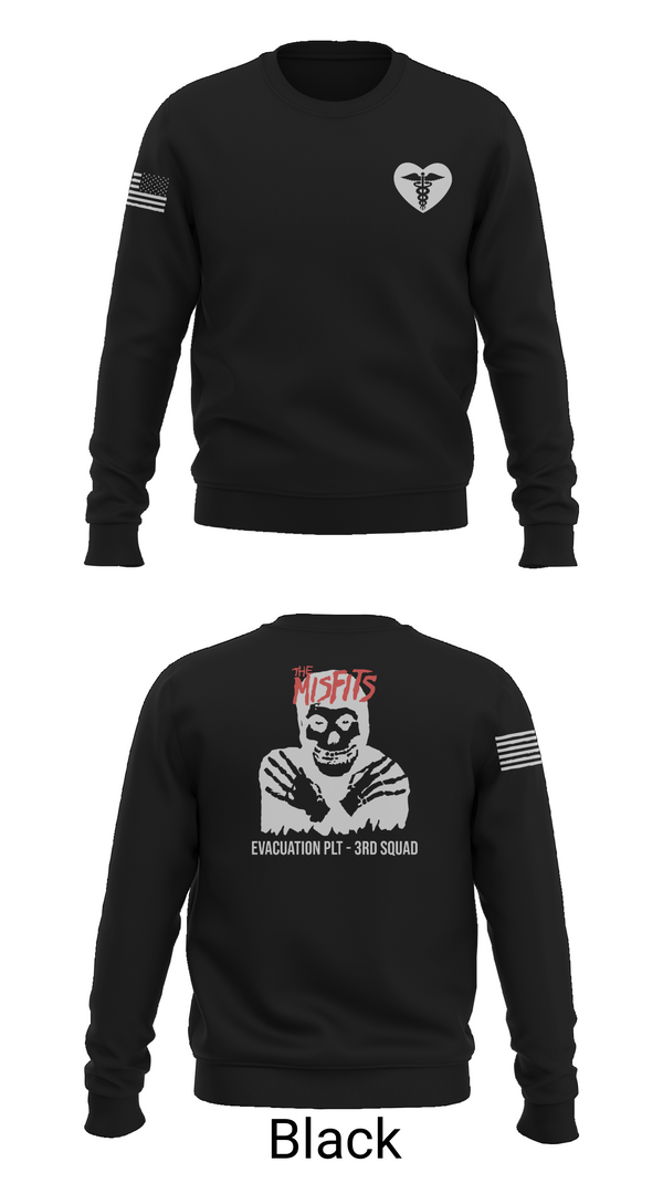 Crew Neck Sweatshirt, 3rd squad, Army, Teamtime, Team time, sublimation, custom sports apparel, team uniforms, spirit wear, spiritwear, sports uniforms, custom shirts, team store, custom team store, fundraiser sports, apparel fundraiser