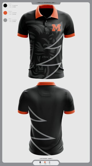 Short Sleeve Performance Polo, Milton Area Black Panthers, , Teamtime, Team time, sublimation, custom sports apparel, team uniforms, spirit wear, spiritwear, sports uniforms, custom shirts, team store, custom team store, fundraiser sports, apparel fundraiser