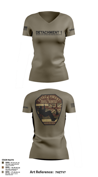 Womens Short Sleeve Vneck Shirt, Detachment 1, Air Force, Teamtime, Team time, sublimation, custom sports apparel, team uniforms, spirit wear, spiritwear, sports uniforms, custom shirts, team store, custom team store, fundraiser sports, apparel fundraiser