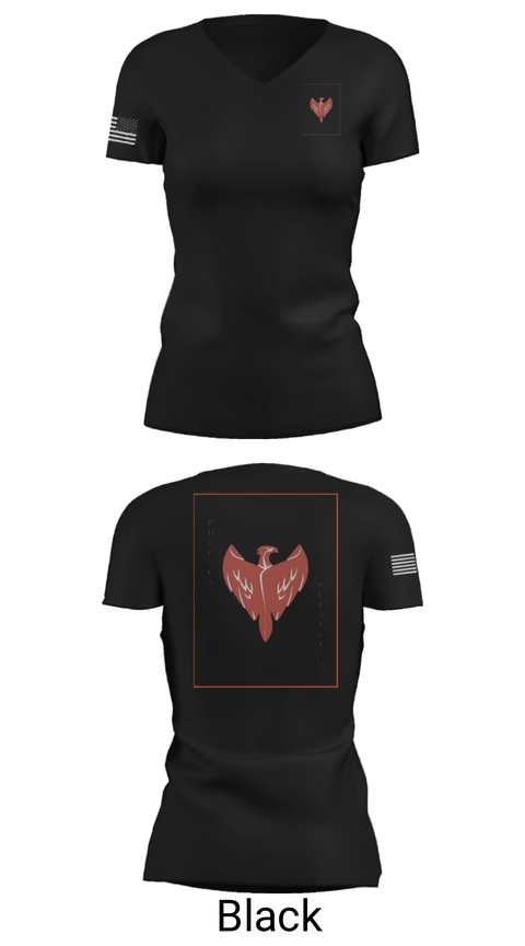 Women's Short Sleeve Vneck Shirt, Bravo bushmasters, Army, Teamtime, Team time, sublimation, custom sports apparel, team uniforms, spirit wear, spiritwear, sports uniforms, custom shirts, team store, custom team store, fundraiser sports, apparel fundraiser