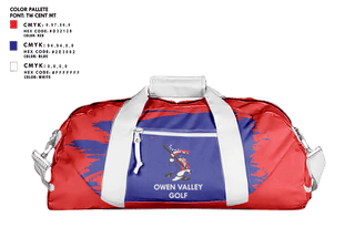 Duffle Bag, Owen Valley High School Golf, Golf, Teamtime, Team time, sublimation, custom sports apparel, team uniforms, spirit wear, spiritwear, sports uniforms, custom shirts, team store, custom team store, fundraiser sports, apparel fundraiser