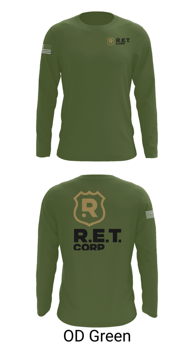 RET CORP 33326250 Long Sleeve Performance Shirt - 44