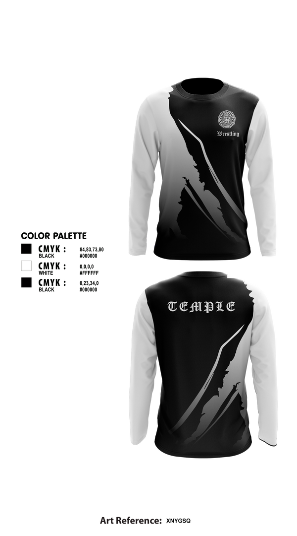 Long Sleeve Performance Shirt, Temple Wrestling Club, Wrestling, Teamtime, Team time, sublimation, custom sports apparel, team uniforms, spirit wear, spiritwear, sports uniforms, custom shirts, team store, custom team store, fundraiser sports, apparel fundraiser