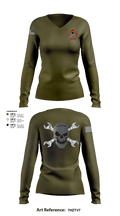 758th SMC 429395 Women's Long Sleeve V-neck Shirt - 1
