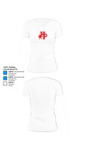 Highland Park Senior High School Gymnastics 24003841 Women's Short Sleeve V-neck Shirt - 18