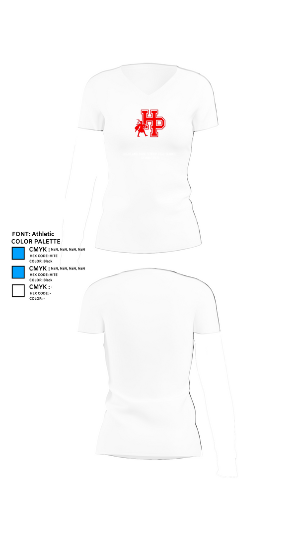 Womens Short Sleeve Vneck Shirt, Highland Park Senior High School Gymnastics, Spirit Store, Teamtime, Team time, sublimation, custom sports apparel, team uniforms, spirit wear, spiritwear, sports uniforms, custom shirts, team store, custom team store, fundraiser sports, apparel fundraiser