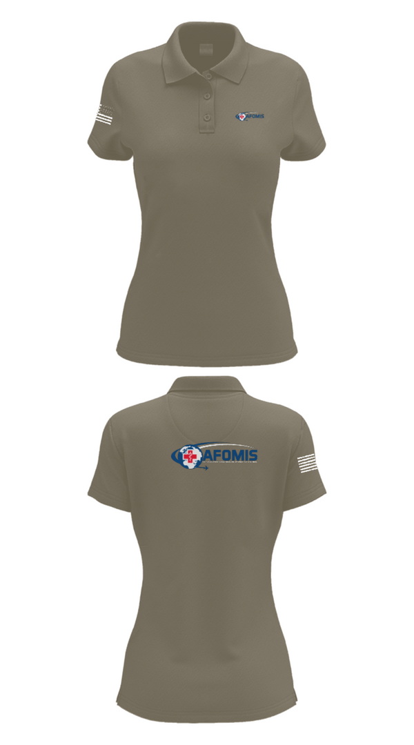 Women's Short Sleeve Performance Polo, AFOMIS, Air Force, Teamtime, Team time, sublimation, custom sports apparel, team uniforms, spirit wear, spiritwear, sports uniforms, custom shirts, team store, custom team store, fundraiser sports, apparel fundraiser