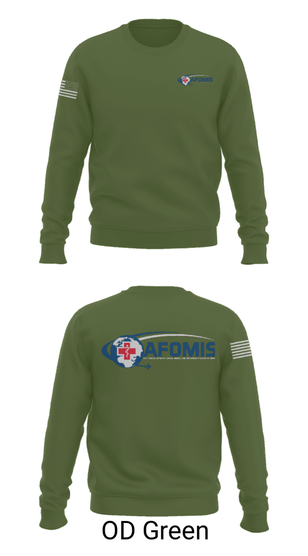 Crew Neck Sweatshirt, AFOMIS, Air Force, Teamtime, Team time, sublimation, custom sports apparel, team uniforms, spirit wear, spiritwear, sports uniforms, custom shirts, team store, custom team store, fundraiser sports, apparel fundraiser