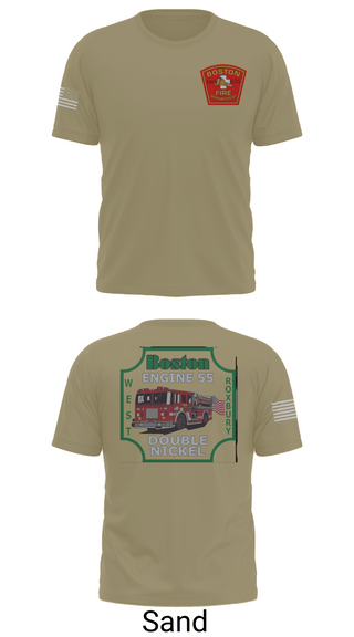 Short Sleeve Performance Shirt, Boston Fire Department Engine 55, , Teamtime, Team time, sublimation, custom sports apparel, team uniforms, spirit wear, spiritwear, sports uniforms, custom shirts, team store, custom team store, fundraiser sports, apparel fundraiser