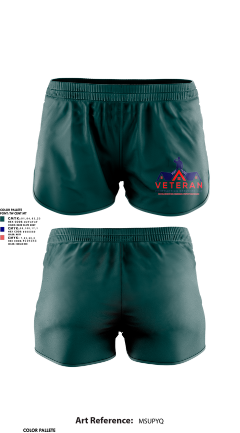 Womens Shorts, Veteran Contracting Servíces, , Teamtime, Team time, sublimation, custom sports apparel, team uniforms, spirit wear, spiritwear, sports uniforms, custom shirts, team store, custom team store, fundraiser sports, apparel fundraiser