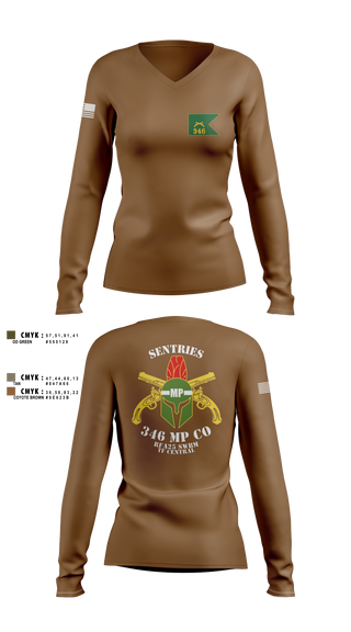 Womens Long Sleeve Vneck Shirt, 346 MP CO, , Teamtime, Team time, sublimation, custom sports apparel, team uniforms, spirit wear, spiritwear, sports uniforms, custom shirts, team store, custom team store, fundraiser sports, apparel fundraiser