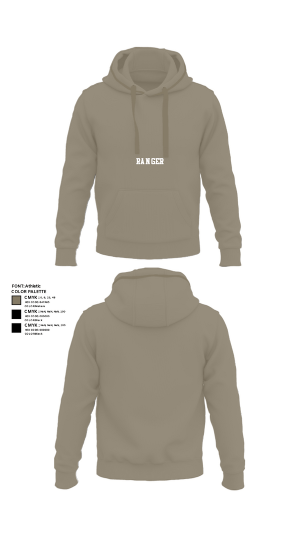 Hoodie, Ranger, Army, Teamtime, Team time, sublimation, custom sports apparel, team uniforms, spirit wear, spiritwear, sports uniforms, custom shirts, team store, custom team store, fundraiser sports, apparel fundraiser