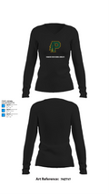 Paradise High School Bobcats 65206673 Women's Long Sleeve V-neck Shirt -1 34