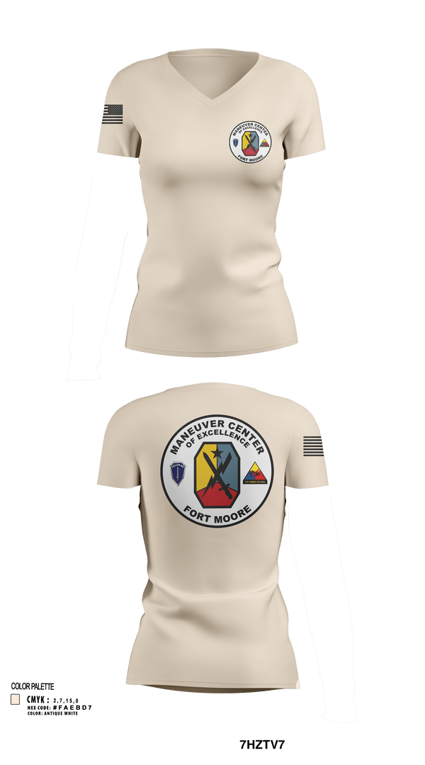Womens Short Sleeve Vneck Shirt, Fort moore, , Teamtime, Team time, sublimation, custom sports apparel, team uniforms, spirit wear, spiritwear, sports uniforms, custom shirts, team store, custom team store, fundraiser sports, apparel fundraiser