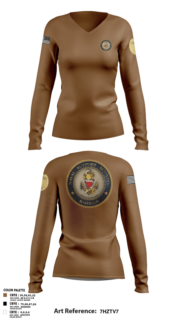 Womens Long Sleeve Vneck Shirt, CMAA, Navy, Teamtime, Team time, sublimation, custom sports apparel, team uniforms, spirit wear, spiritwear, sports uniforms, custom shirts, team store, custom team store, fundraiser sports, apparel fundraiser