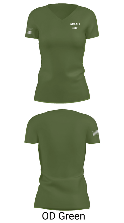 MSAU ICT 23300299 Women's Short Sleeve V-neck Shirt - 48