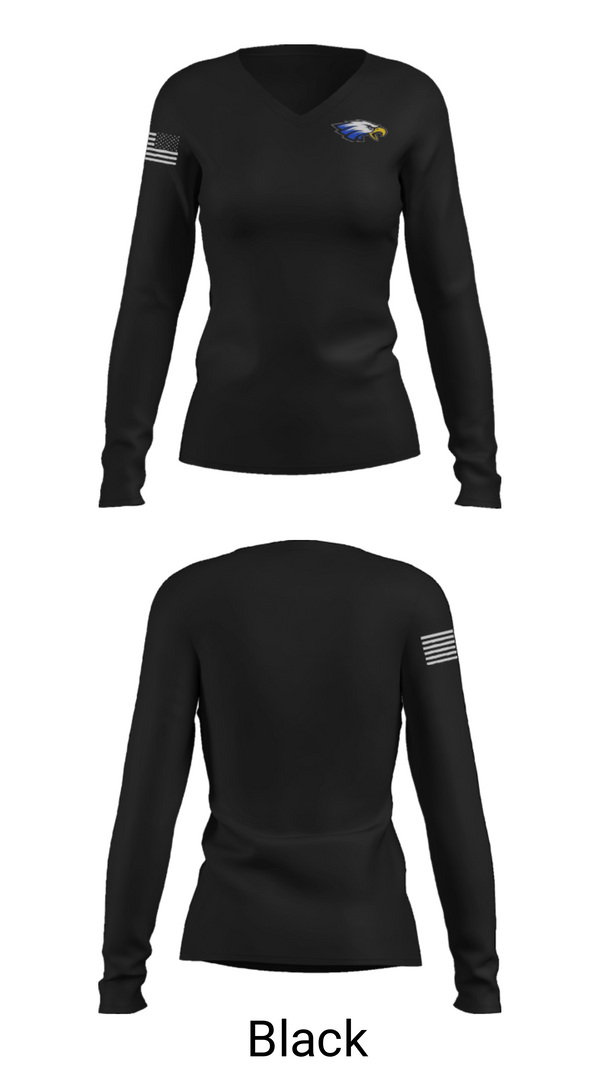 Womens Long Sleeve Vneck Shirt, Grain Valley R-5 High School Golf, Golf, Teamtime, Team time, sublimation, custom sports apparel, team uniforms, spirit wear, spiritwear, sports uniforms, custom shirts, team store, custom team store, fundraiser sports, apparel fundraiser