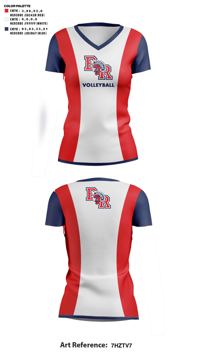 Bridgewater-Raynham Regional High School Volleyball 53115621 Women's Short Sleeve V-neck Shirt - 43