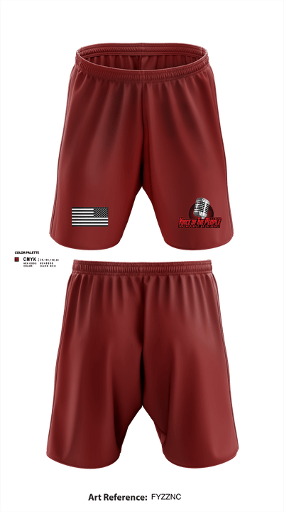 Voice of The People USA Radio Network 44283539 Athletic Shorts With Pockets - 2