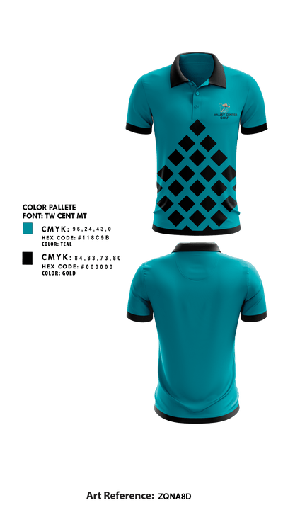 Valley Center High School Golf 97137509 Short Sleeve Performance Polo - 1