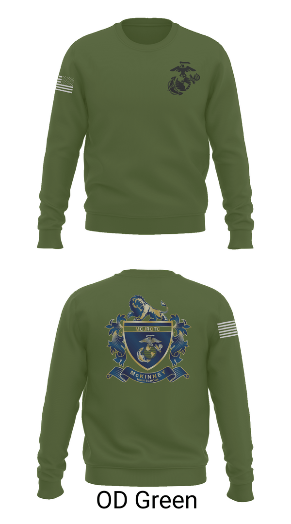 Crew Neck Sweatshirt, MHS MCJROTC, Marines, Teamtime, Team time, sublimation, custom sports apparel, team uniforms, spirit wear, spiritwear, sports uniforms, custom shirts, team store, custom team store, fundraiser sports, apparel fundraiser