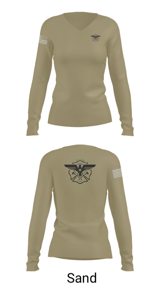 Women's Long Sleeve Vneck Shirt, Arson & Explosives Investigations, Police, Teamtime, Team time, sublimation, custom sports apparel, team uniforms, spirit wear, spiritwear, sports uniforms, custom shirts, team store, custom team store, fundraiser sports, apparel fundraiser