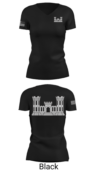 Womens Short Sleeve Vneck Shirt, 250TH ENGINEERING COMPANY, National Guard, Teamtime, Team time, sublimation, custom sports apparel, team uniforms, spirit wear, spiritwear, sports uniforms, custom shirts, team store, custom team store, fundraiser sports, apparel fundraiser