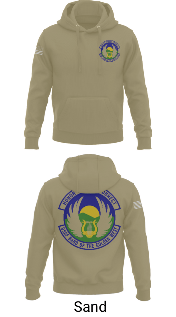 Hoodie, USAF Band of the Golden West, , Teamtime, Team time, sublimation, custom sports apparel, team uniforms, spirit wear, spiritwear, sports uniforms, custom shirts, team store, custom team store, fundraiser sports, apparel fundraiser