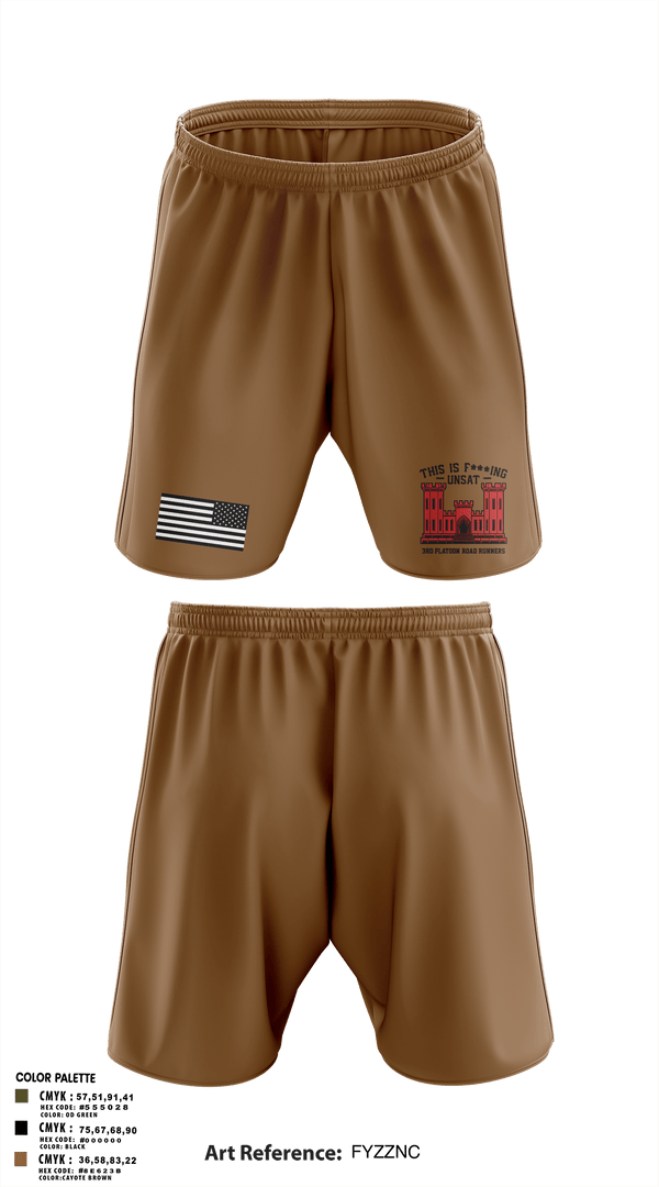 Athletic Shorts With Pockets, 305th En Co, Army, Teamtime, Team time, sublimation, custom sports apparel, team uniforms, spirit wear, spiritwear, sports uniforms, custom shirts, team store, custom team store, fundraiser sports, apparel fundraiser