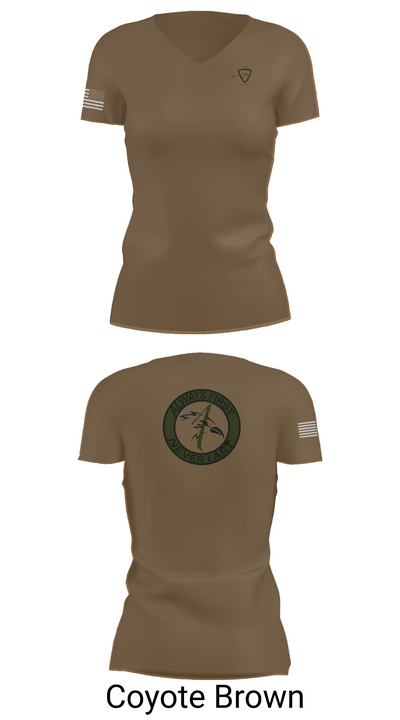 1055th Trans 1st Plt 68355484 Women's Short Sleeve V-neck Shirt - 8