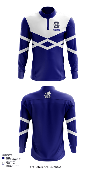 Shawnee Middle School Cheer 74518757 Quarter Zip Jacket - 130