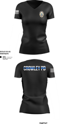 Crowley Police Department 8097883 Women's Short Sleeve V-neck Shirt - 288