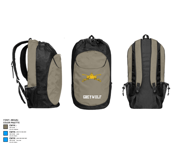 Gear Bag, Greywolf, Army, Teamtime, Team time, sublimation, custom sports apparel, team uniforms, spirit wear, spiritwear, sports uniforms, custom shirts, team store, custom team store, fundraiser sports, apparel fundraiser