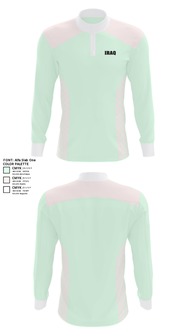 Quarter Zip Jacket, Iraq, Men's Soccer, Teamtime, Team time, sublimation, custom sports apparel, team uniforms, spirit wear, spiritwear, sports uniforms, custom shirts, team store, custom team store, fundraiser sports, apparel fundraiser