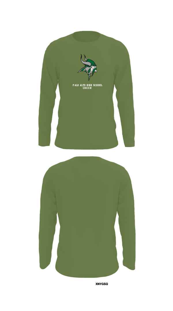 Long Sleeve Performance Shirt, Palo Alto High School Cheer, Cheer, Teamtime, Team time, sublimation, custom sports apparel, team uniforms, spirit wear, spiritwear, sports uniforms, custom shirts, team store, custom team store, fundraiser sports, apparel fundraiser