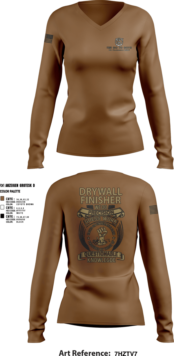 Womens Long Sleeve Vneck Shirt, The Go To Guys, , Teamtime, Team time, sublimation, custom sports apparel, team uniforms, spirit wear, spiritwear, sports uniforms, custom shirts, team store, custom team store, fundraiser sports, apparel fundraiser