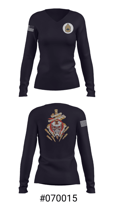 A Co 1/155 INF 63246466 Women's Long Sleeve V-neck Shirt - 20