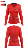 Jackson Memorial High School Soccer 35778188 Women's Long Sleeve V-neck Shirt - 1