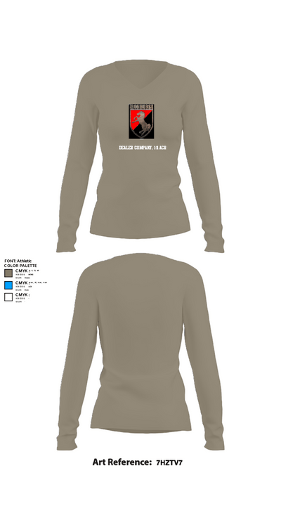 Dealer Company, 1/11 ACR 26717697 Women's Long Sleeve V-neck Shirt - 62