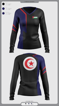 Nate higgers 97002600 Women's Long Sleeve V-neck Shirt - 1